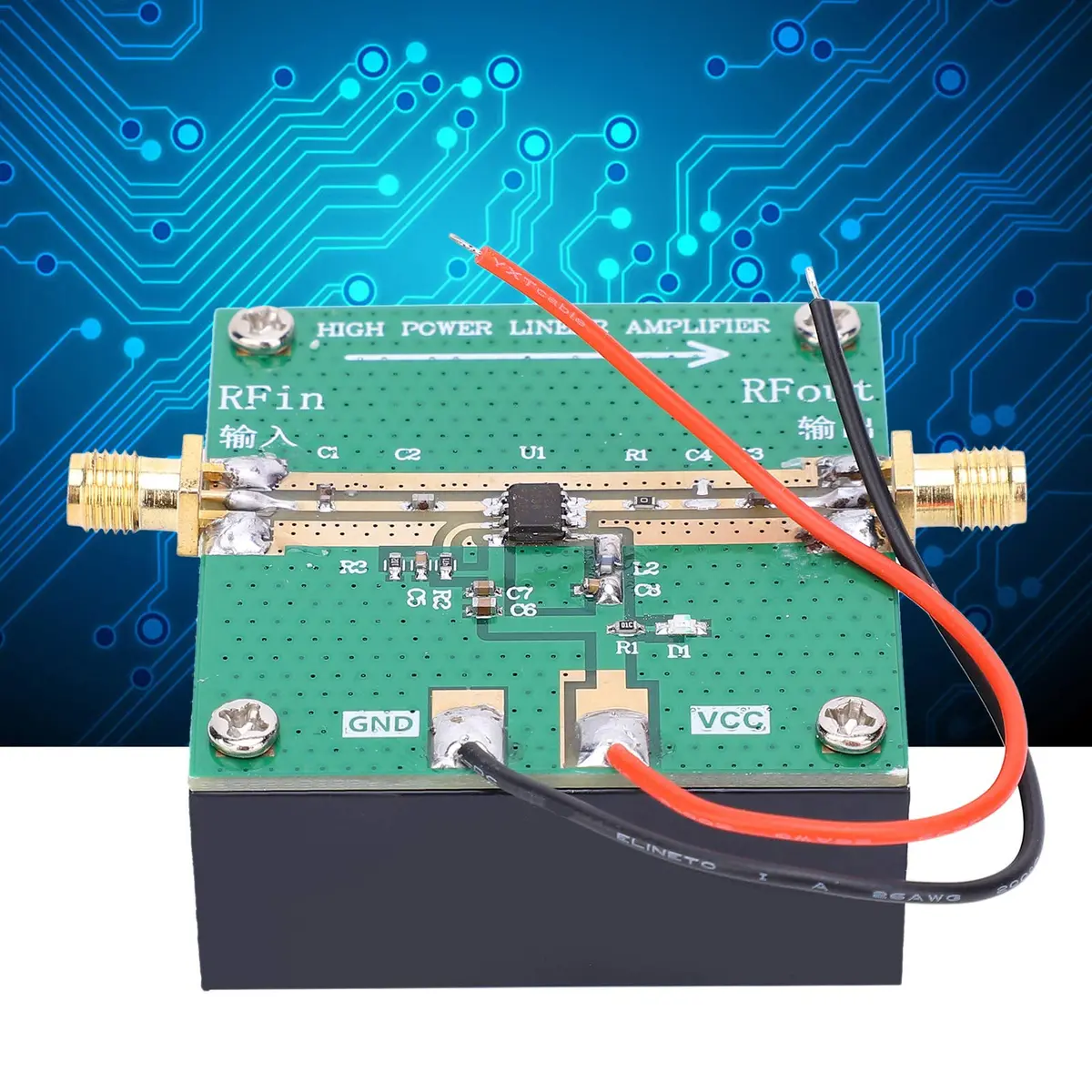 POCREATION RF Power Amplifier RF2126 400-2700MHz 1W with Heatsink | 6V 500mA Power Supply - view 6