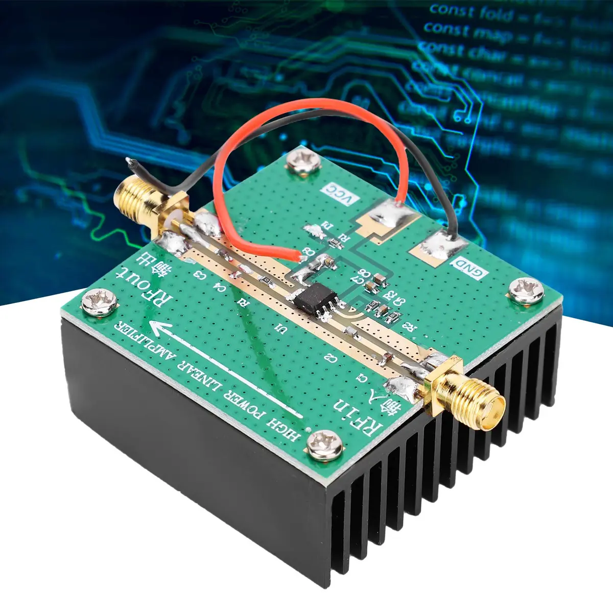POCREATION RF Power Amplifier RF2126 400-2700MHz 1W with Heatsink | 6V 500mA Power Supply - view 7