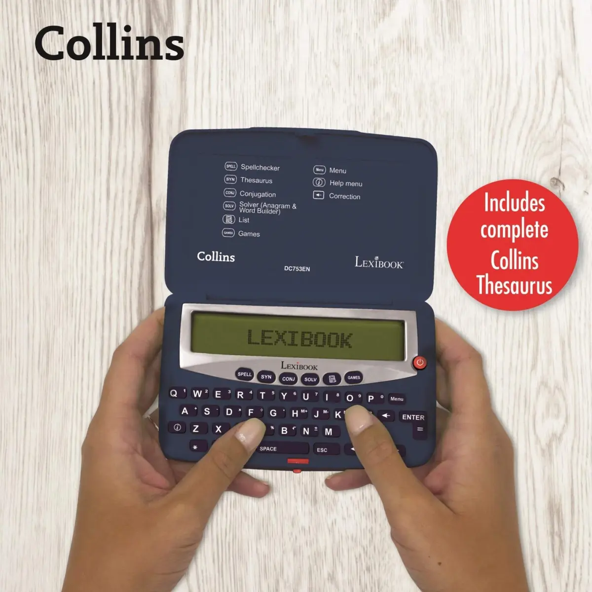 LEXiBOOK Collins Electronic Pocket Spellchecker DC753EN Blue/White | Educational Tool for Kids - view 7