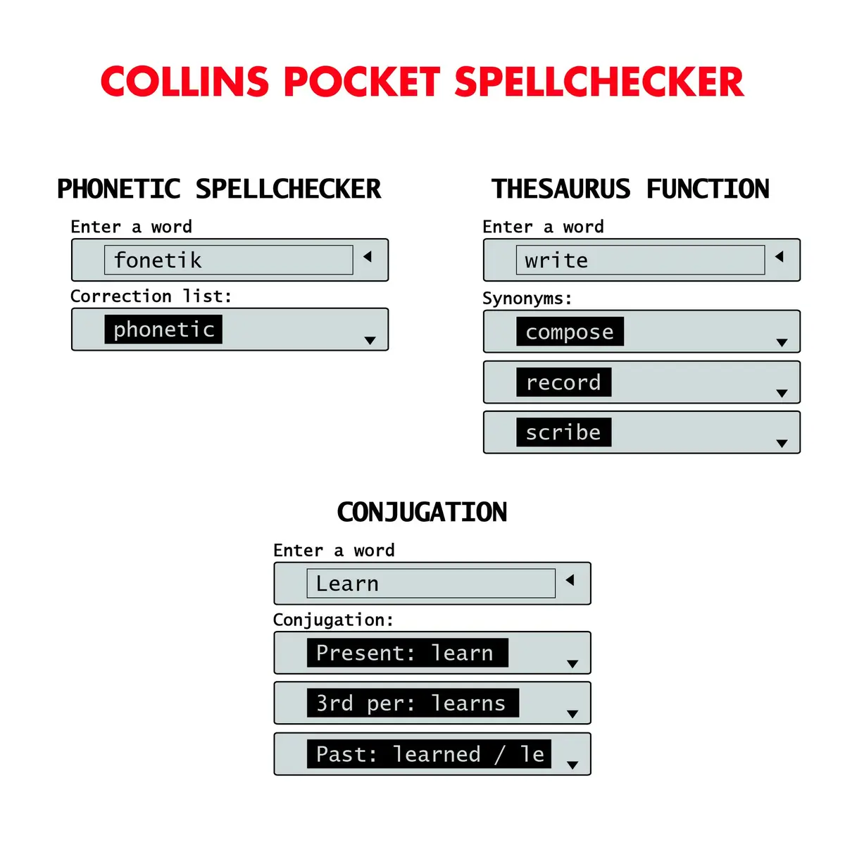 LEXiBOOK Collins Electronic Pocket Spellchecker DC753EN Blue/White | Educational Tool for Kids - view 4