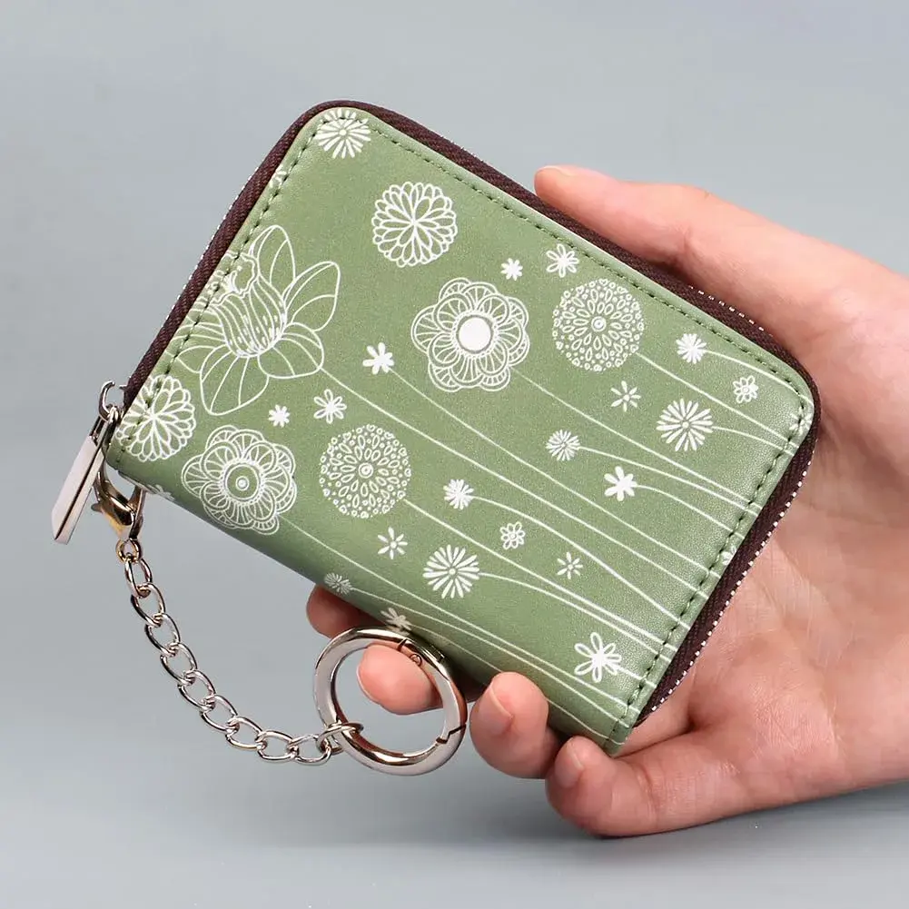 FurArt RFID Blocking Zipper Card Holder Wallet with Keychain Dandelion 11.5cm (4.5in) - view 6