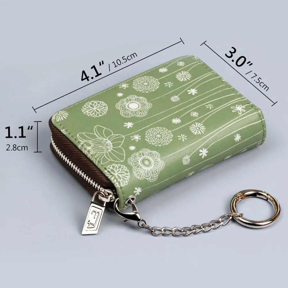 FurArt RFID Blocking Zipper Card Holder Wallet with Keychain Dandelion 11.5cm (4.5in) - view 4