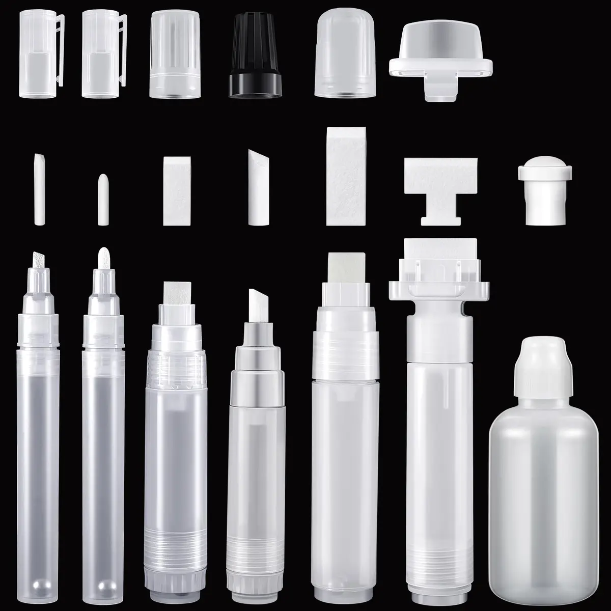 Kisston Refillable Paint Pen Set | 3-30mm Acrylic Markers for DIY & Art (70-120 chars) - main product image