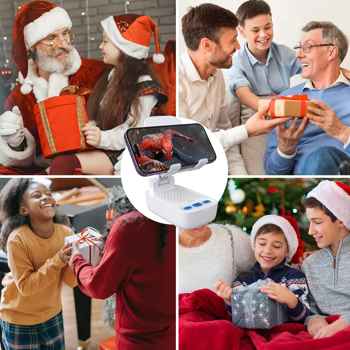 comiso Portable Bluetooth Speaker with Phone Stand, HD Stereo, Adjustable, White | 5W HD Surround Sound Speaker - view 7