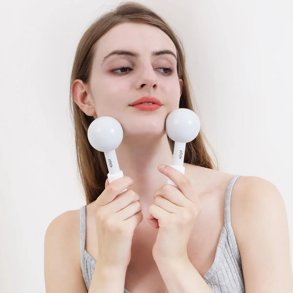 pfefe Stainless Steel Ice Globes for Face & Eyes, 2-Pack | Cools Skin, Reduces Puffiness & Wrinkles - view 4