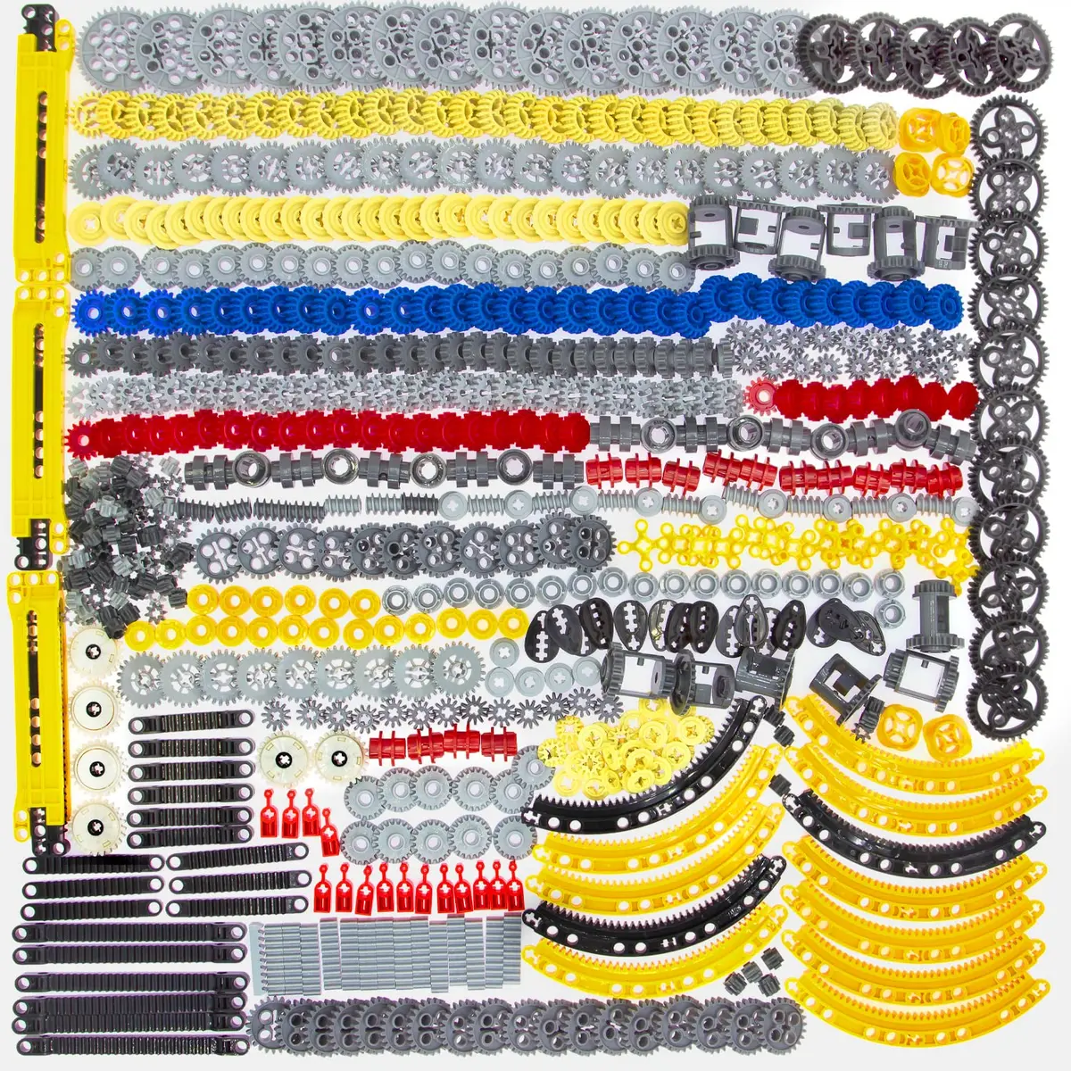 ASTEM 699pcs Technic Parts Gears Axle-Pin-Connector Set | Compatible with Major Brands, Creative STEM Toy (699 Pieces, Random Colours) - main product image