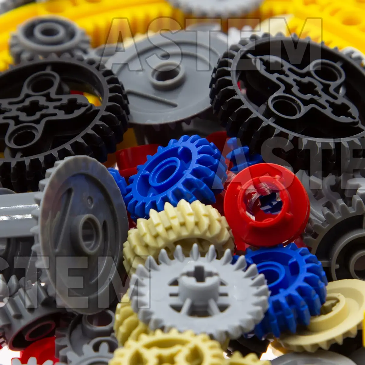 ASTEM 699pcs Technic Parts Gears Axle-Pin-Connector Set | Compatible with Major Brands, Creative STEM Toy (699 Pieces, Random Colours) - view 6