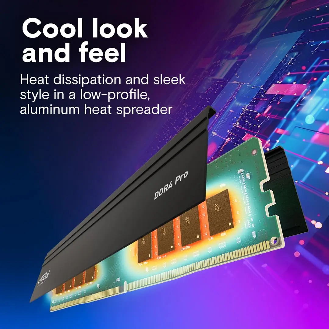 Crucial Pro 64GB DDR4 RAM Kit (2x32GB) 3200MHz | High-Performance Desktop Memory - view 5