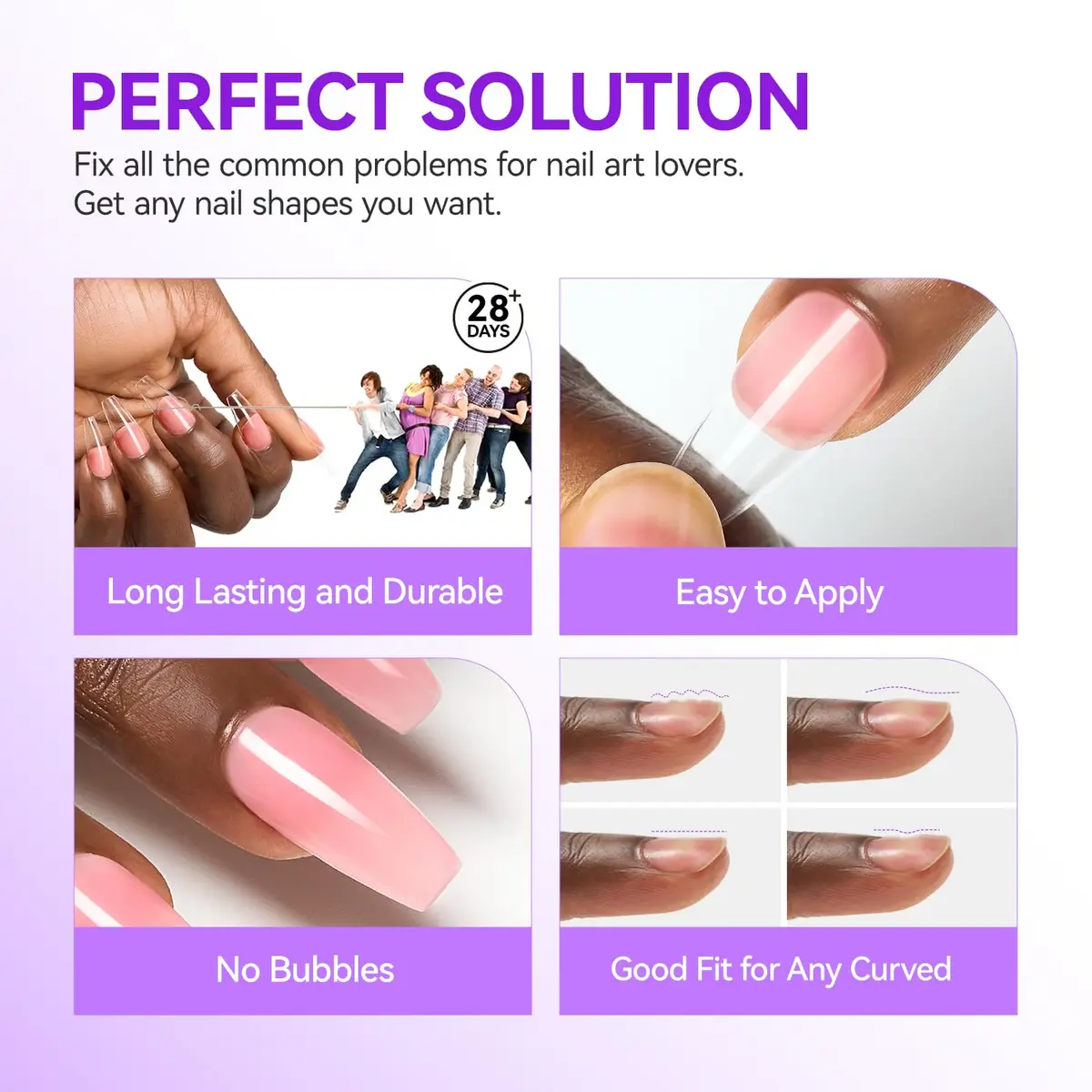 gelike ec Jelly Nail Glue Gel: Sheer Blush Pink Rubber Base for Natural Nails, 8ml (0.27 Fl Oz) | 6-in-1 Builder & Base Coat - view 3