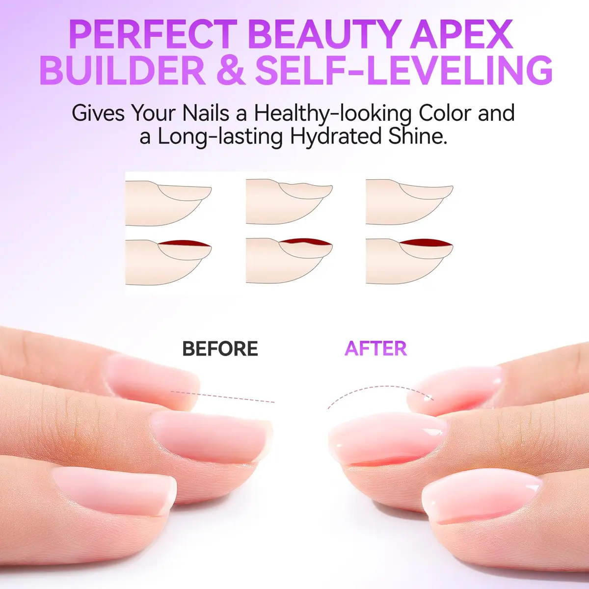 gelike ec 6-in-1 Jelly Builder Gel Nail Glue Nude Pink 60ml (2 Fl Oz) | Apex Building & Short Extension with UV/LED Cure - view 3