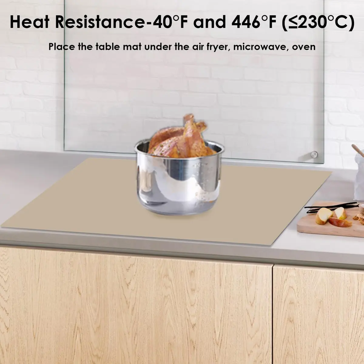 QPIX DIGITAL Extra Large Silicone Mat 70cm x 50cm (27.6'' x 19.7'') | Heat-Resistant, BPA-Free Kitchen Counter Protector - view 7
