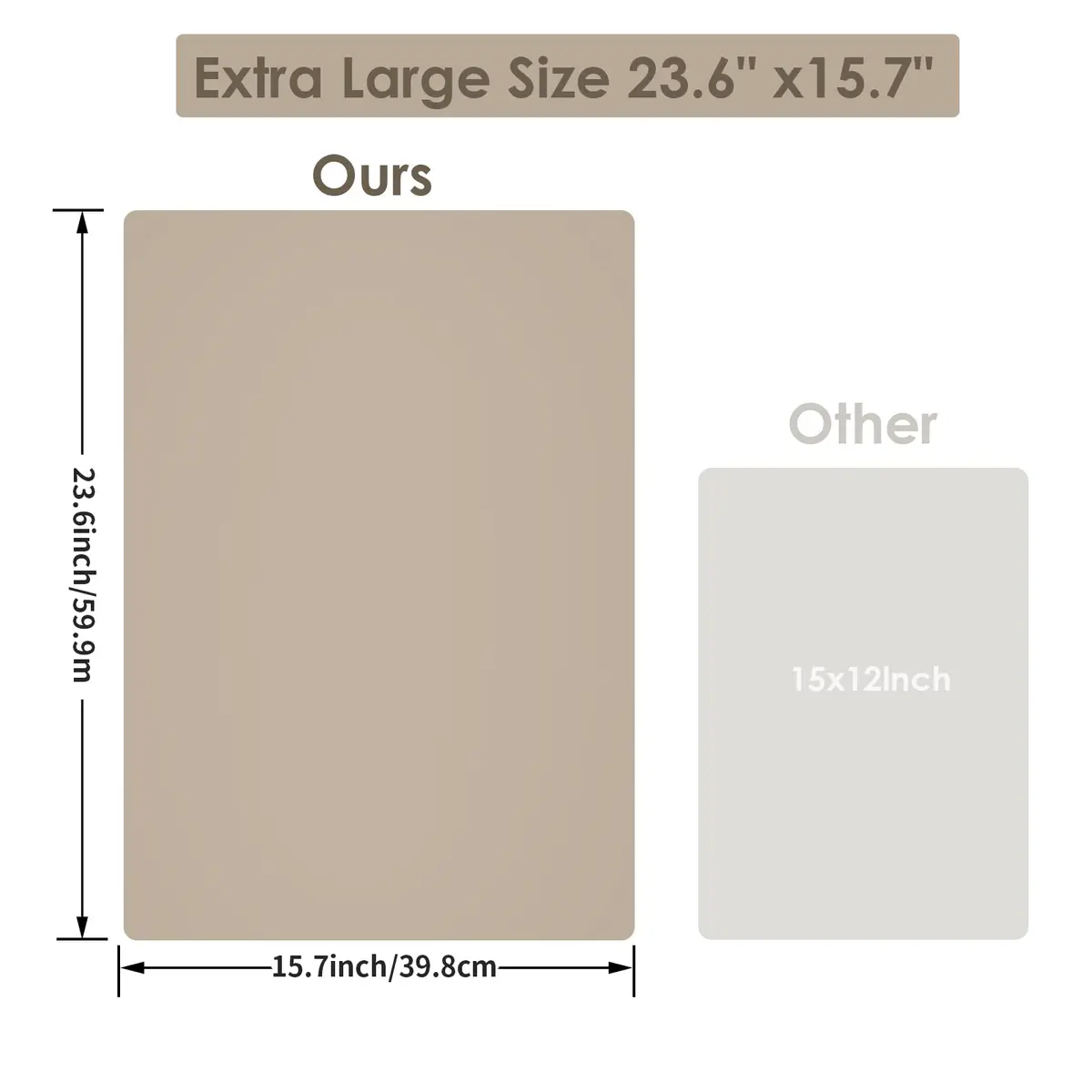 QPIX DIGITAL Extra Large Silicone Mat 60cm x 40cm | Heat Resistant Countertop Protector - view 7