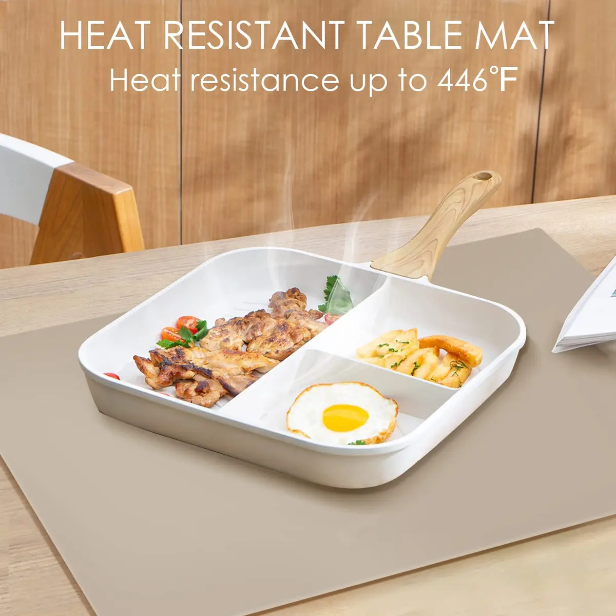 QPIX DIGITAL Extra Large Silicone Mat 60cm x 40cm | Heat Resistant Countertop Protector - view 4
