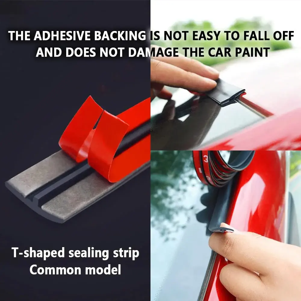 Turcee T-Car Weather Stripping Seal 7.16 m (23.5 Ft) | Reduces Wind Noise & Dust Ingress - view 4