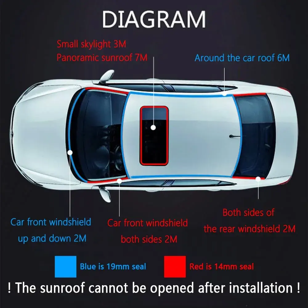 Turcee T-Car Weather Stripping Seal 7.16 m (23.5 Ft) | Reduces Wind Noise & Dust Ingress - view 5