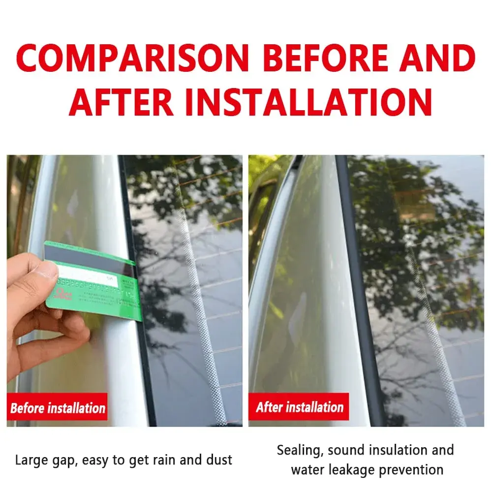 Turcee T-Car Weather Strip Seal 7m (23Ft) | Adhesive EPDM Rubber for Windshield & Sunroof - view 4