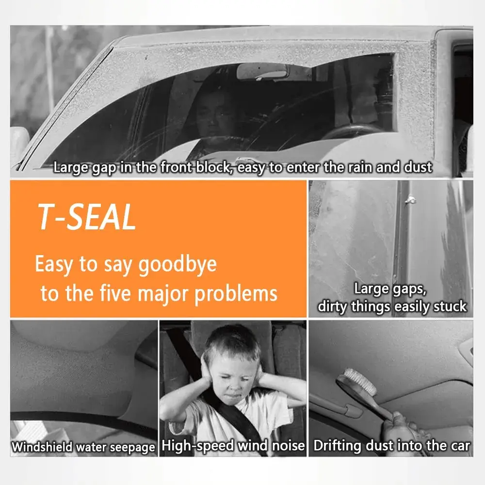 Turcee T-Car Weather Strip Seal 7m (23Ft) | Adhesive EPDM Rubber for Windshield & Sunroof - view 3