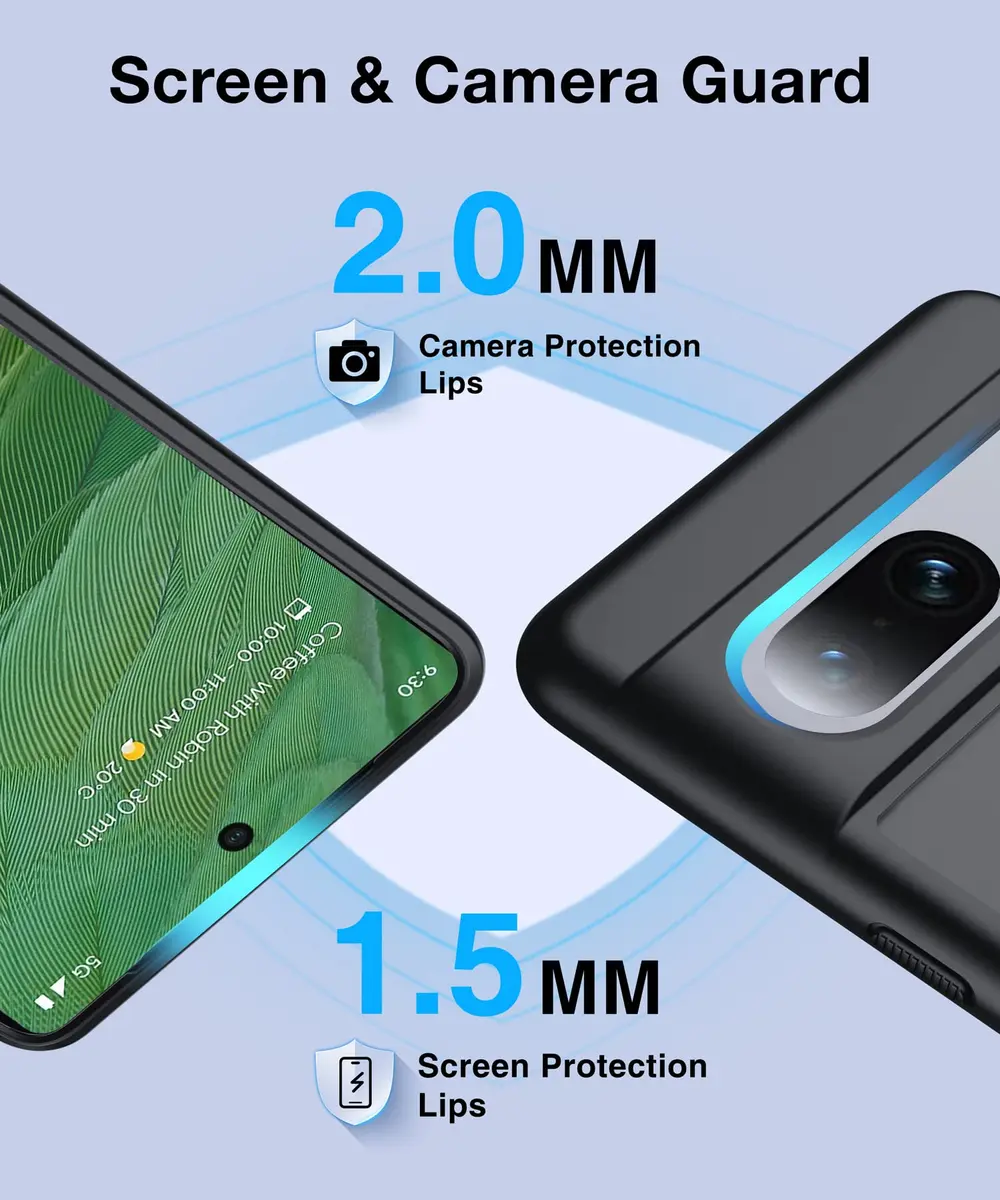 FNDMIL Magnetic Case for Google Pixel 7 (6.3-inch) | Translucent Matte Black - view 6