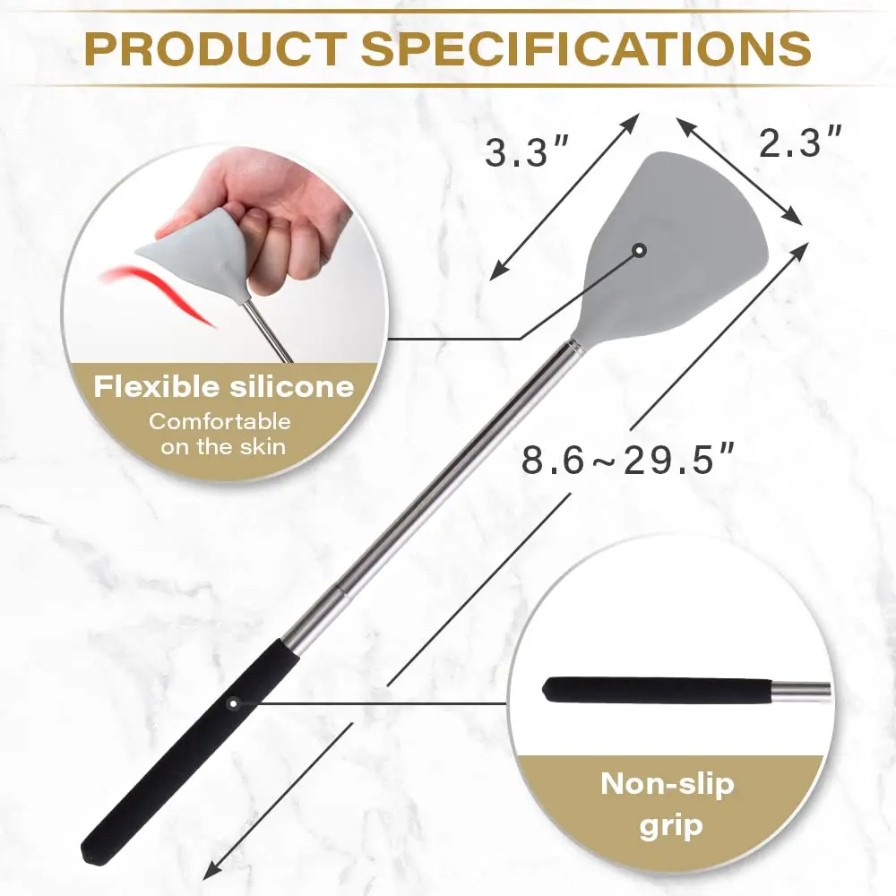 ROUNDS Telescopic Lotion Applicator for Back 29.5 inches (75 cm) | Effortless Application for Hard-to-Reach Areas - view 4
