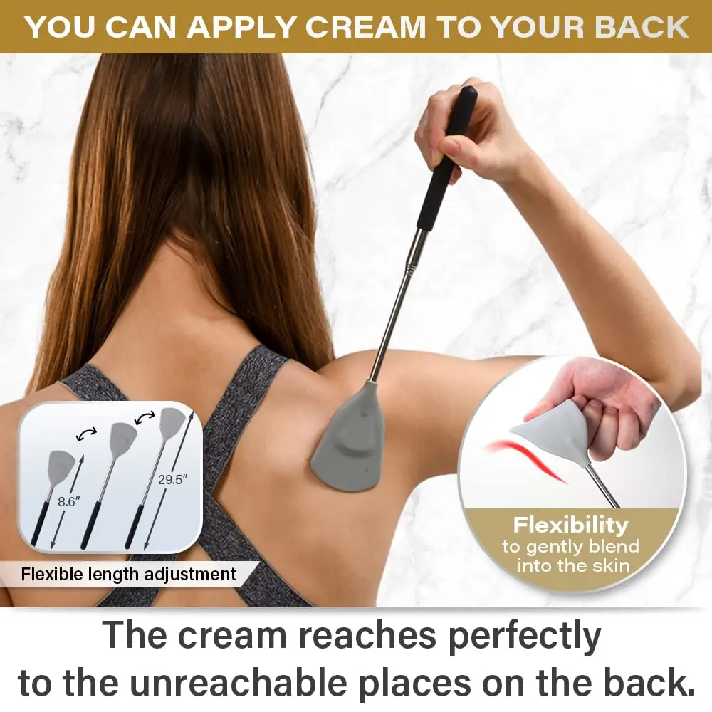 ROUNDS Telescopic Lotion Applicator for Back 29.5 inches (75 cm) | Effortless Application for Hard-to-Reach Areas - view 2