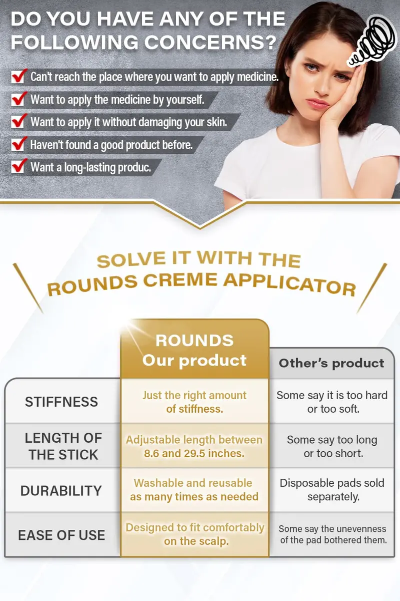 ROUNDS Telescopic Lotion Applicator for Back 29.5 inches (75 cm) | Effortless Application for Hard-to-Reach Areas - view 3