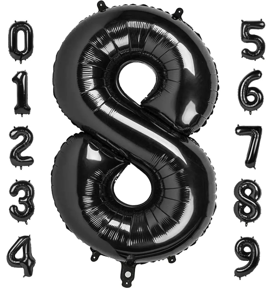 Mluchee Black Number 8 Balloon 40 Inch | Jumbo Party Decoration - main product image