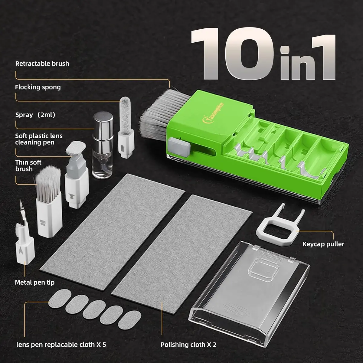 Tassmpitor All-in-1 Keyboard Cleaner Laptop Cleaning Kit | Deep Device & Screen Cleaning Tools - view 7