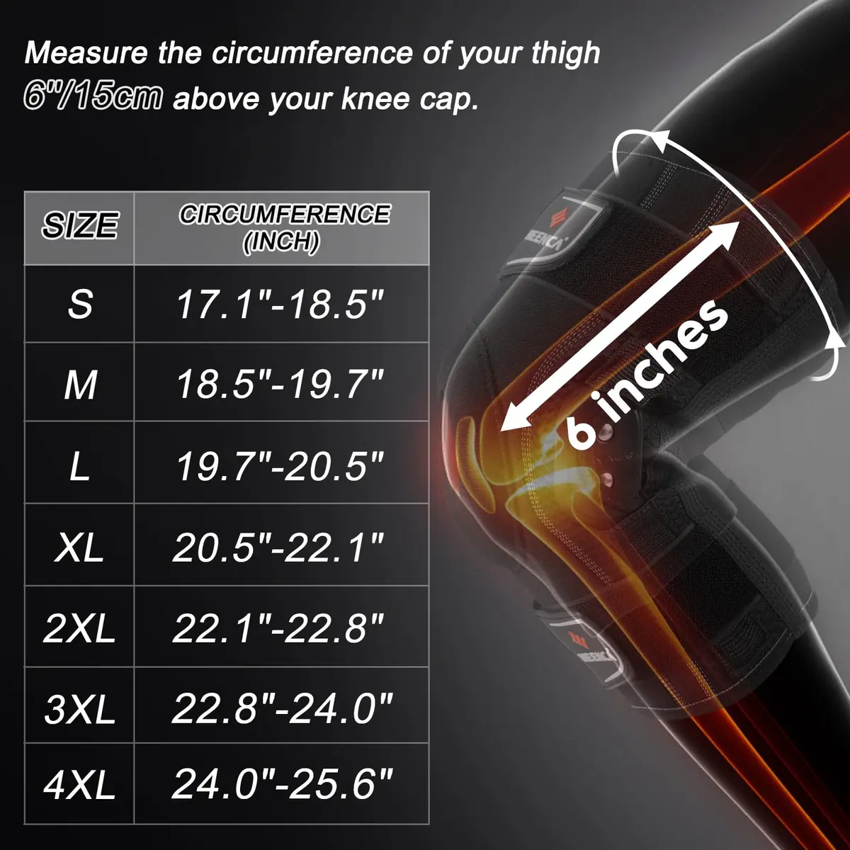 NEENCA Professional Knee Brace | Hinged Support for Men & Women, Patella Gel Pad, Removable Side Stabilizers, Adjustable Velcro Straps, Open Patella, Black, Large - view 5