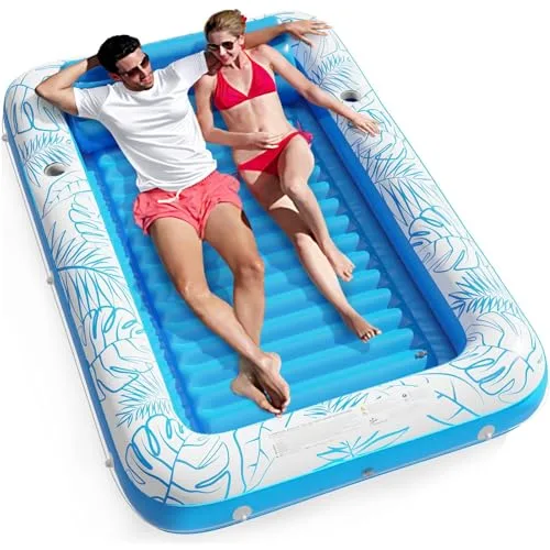 Jasonwell Inflatable Tanning Pool Lounger Float XXL | Water Filled Sunbathing Bed Mat Pad - main product image