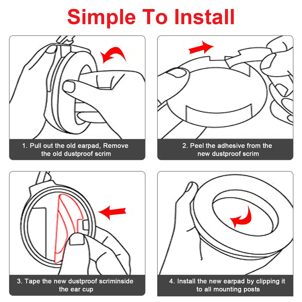 Niukeke Replacement Ear Pads for Bose QC 35 II 15 25 | Soft Leather, Memory Cotton, Noise Isolation - view 5