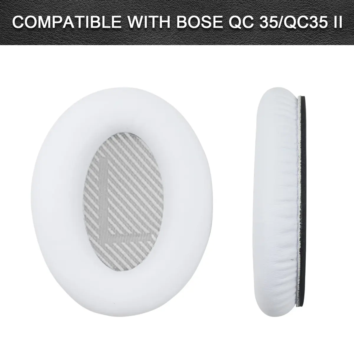 Niukeke Replacement Ear Pads for Bose QC 35 II 15 25 | Soft Leather, Memory Cotton, Noise Isolation - view 2