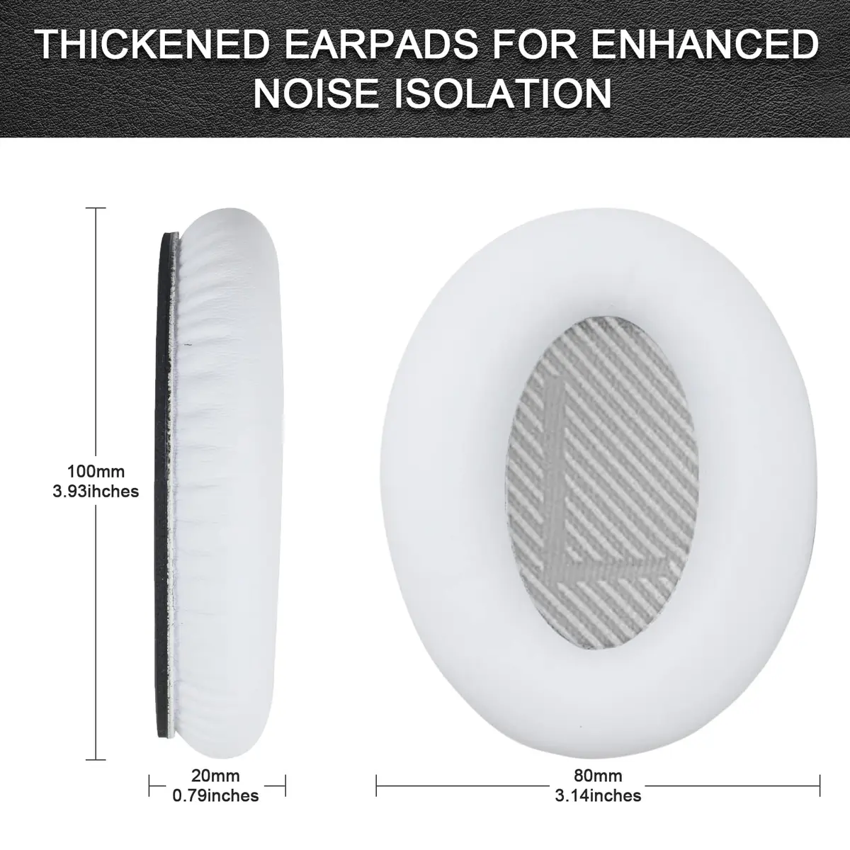 Niukeke Replacement Ear Pads for Bose QC 35 II 15 25 | Soft Leather, Memory Cotton, Noise Isolation - view 3