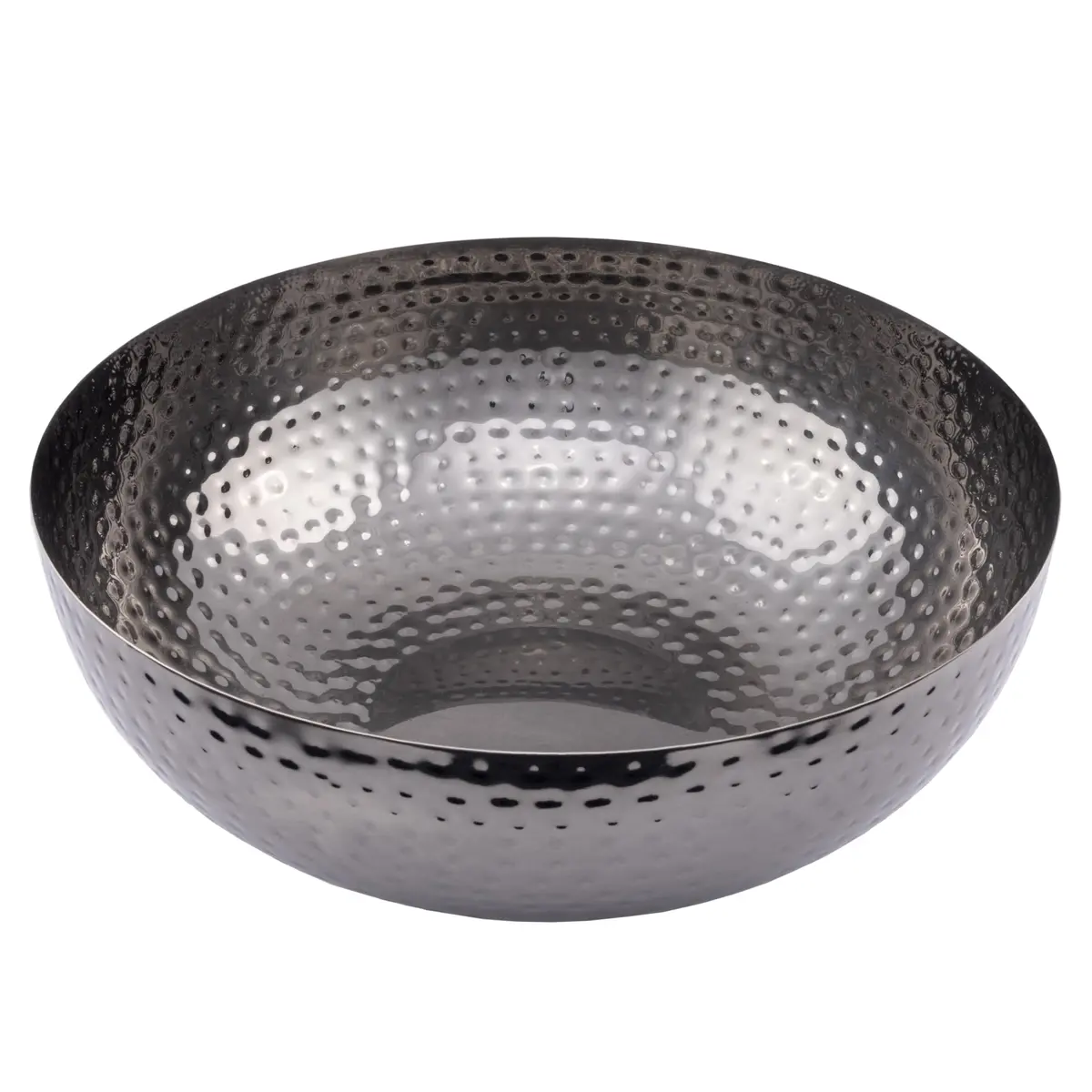 Creative Co-Op Hammered Metal Bowl, Oxidized Silver 36.8cm (14 inch) Diameter x 11.4cm (4.5 inch) H | Authentic USA Import - main product image
