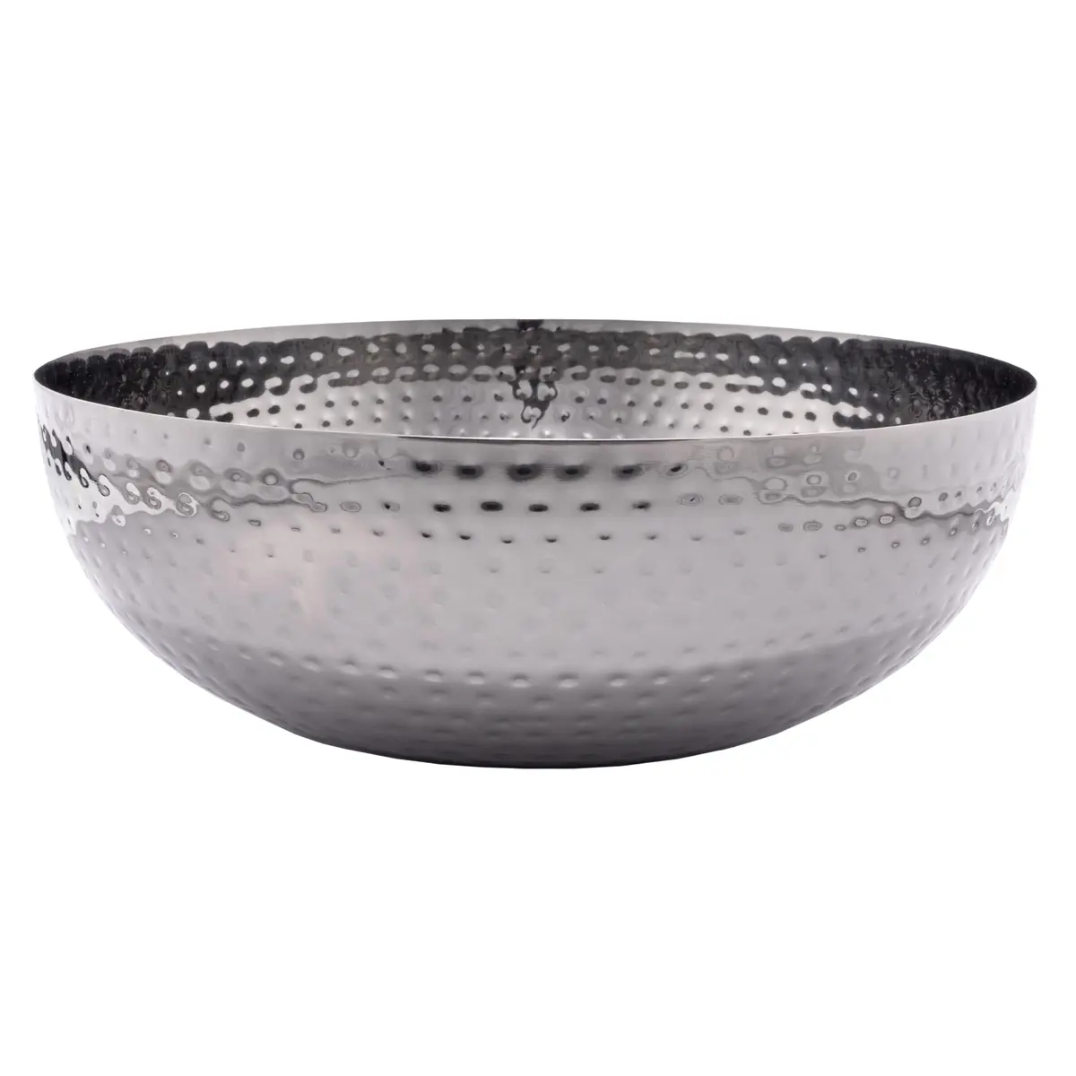 Creative Co-Op Hammered Metal Bowl, Oxidized Silver 36.8cm (14 inch) Diameter x 11.4cm (4.5 inch) H | Authentic USA Import - view 3