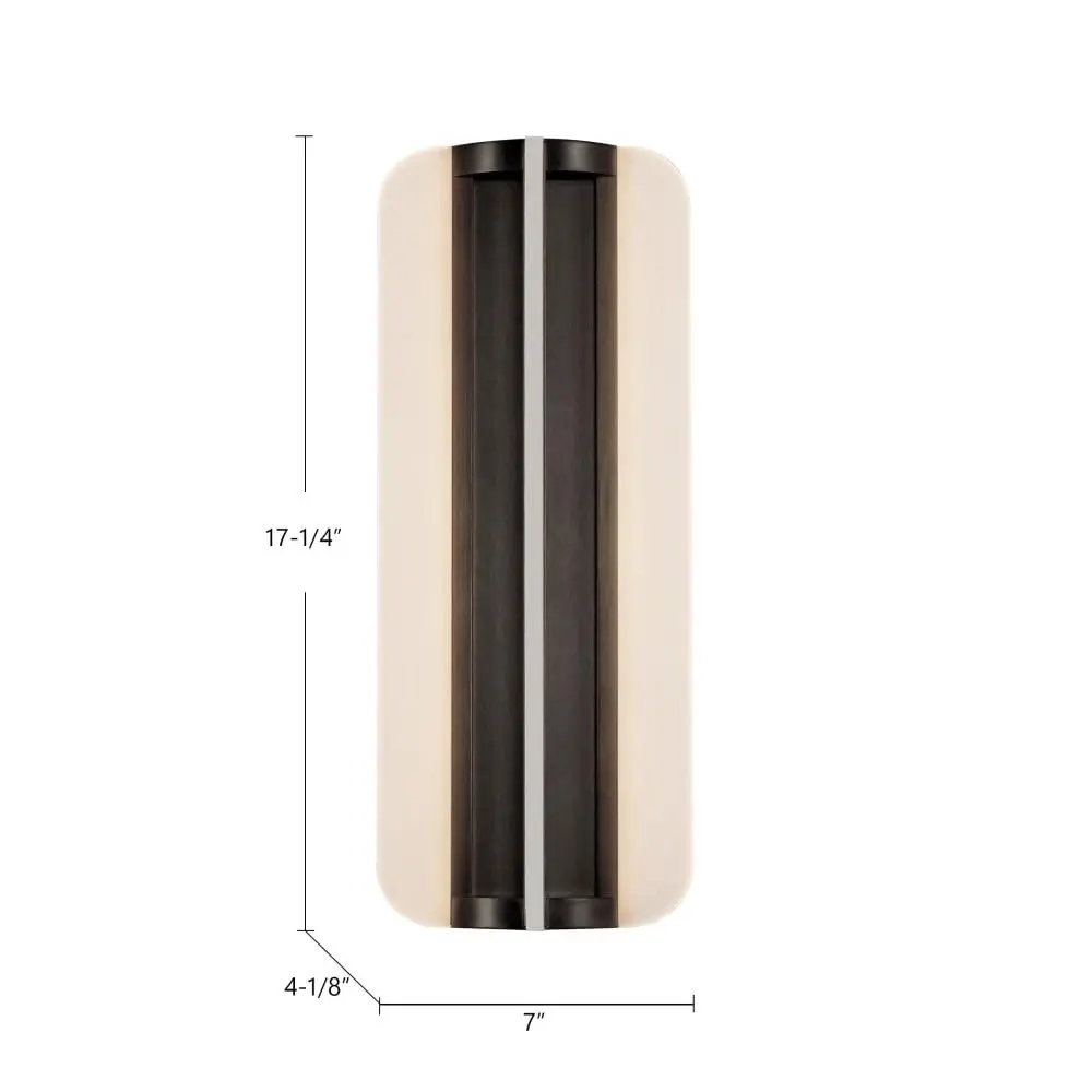 Alora Lighting Kuzco Anders 17in 1-Light LED Wall Sconce Urban Bronze | Modern Brass Wall Lamp with 21W LED - view 3