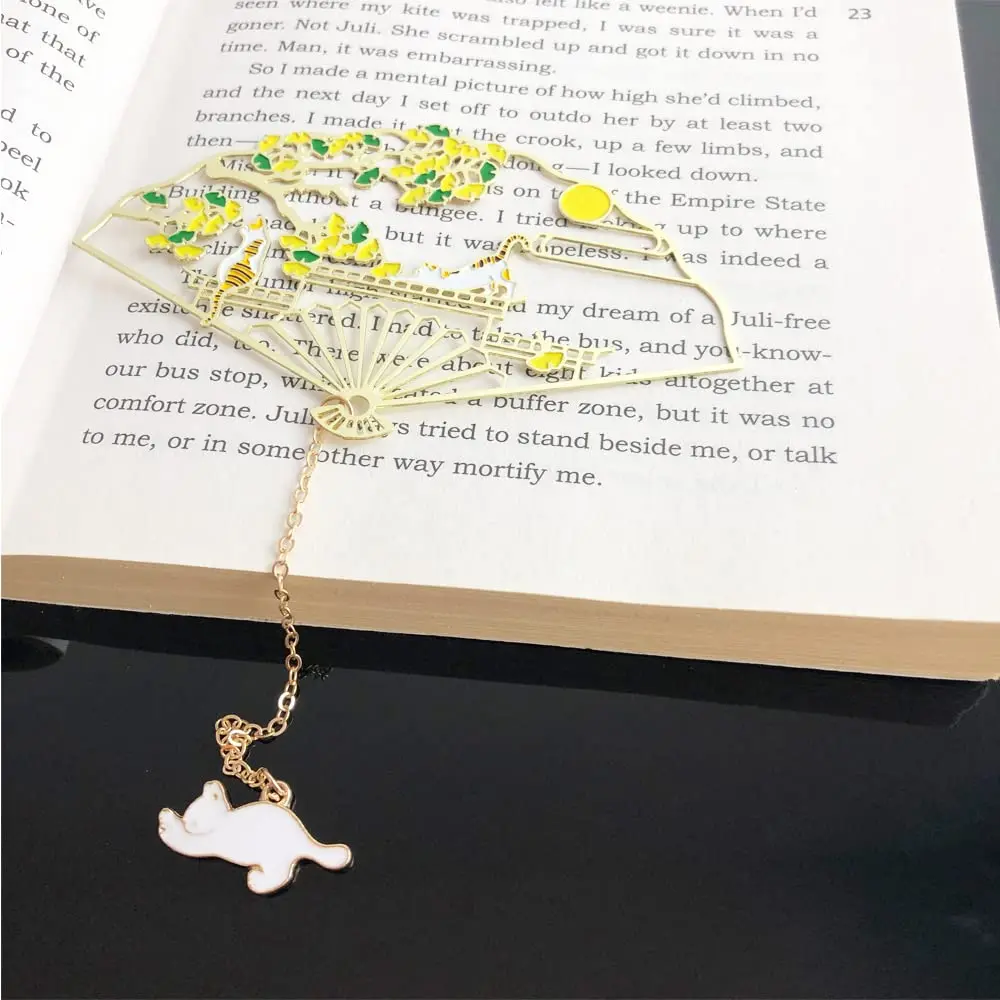 SSLBeryl Book Club Gifts for Women Book Lovers Readers Students Bookmark (Cat) | Cute Copper Bookmarks - view 2