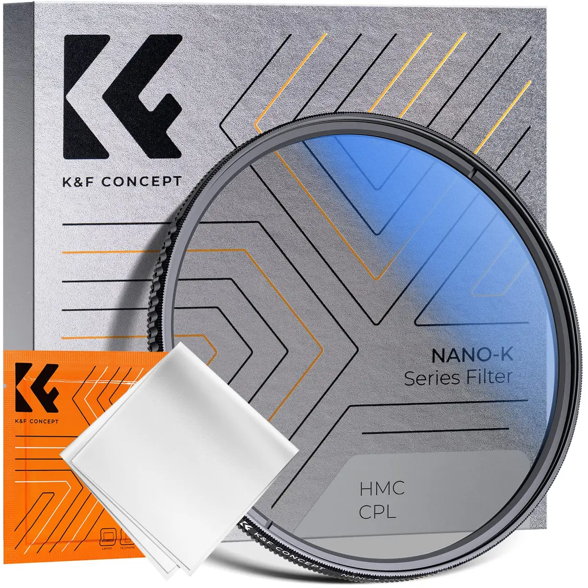 K&F Concept 82mm Circular Polarizer Lens Filter Ultra-Slim Optical Glass | Enhance Colors & Reduce Reflection - main product image