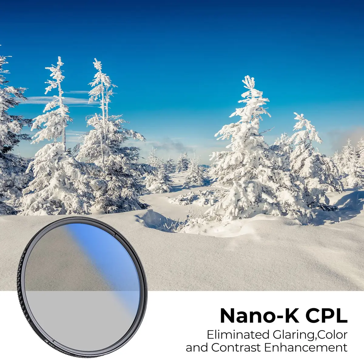 K&F Concept 82mm Circular Polarizer Lens Filter Ultra-Slim Optical Glass | Enhance Colors & Reduce Reflection - view 2