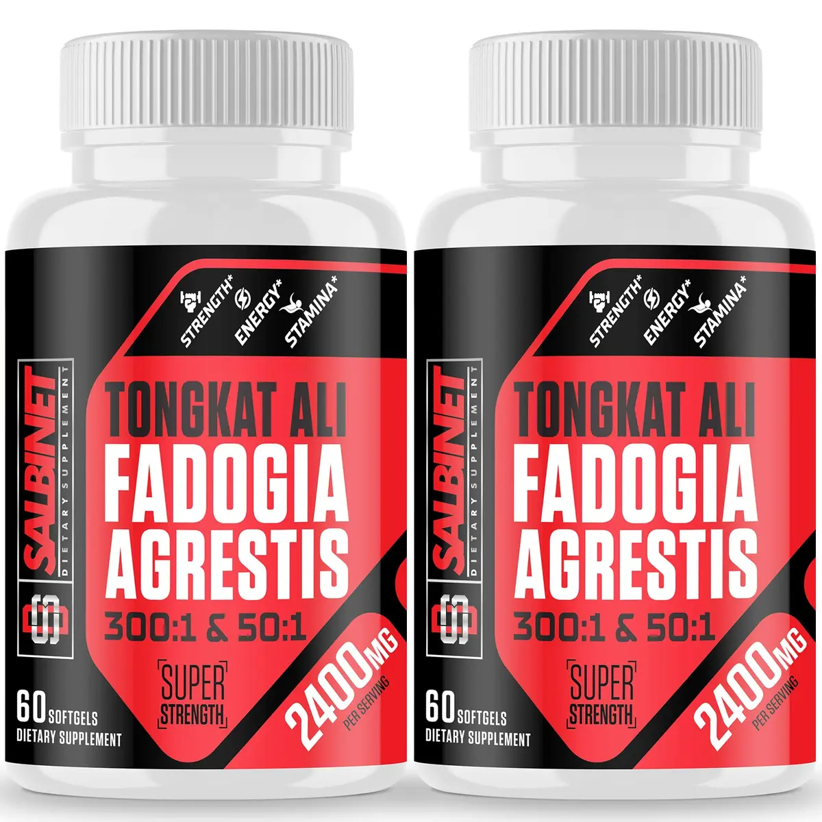 Salbinet 2400mg Nutritional Supplement 60 Count | Fadogia Agrestis & Tongkat Ali for Muscle & Performance - main product image