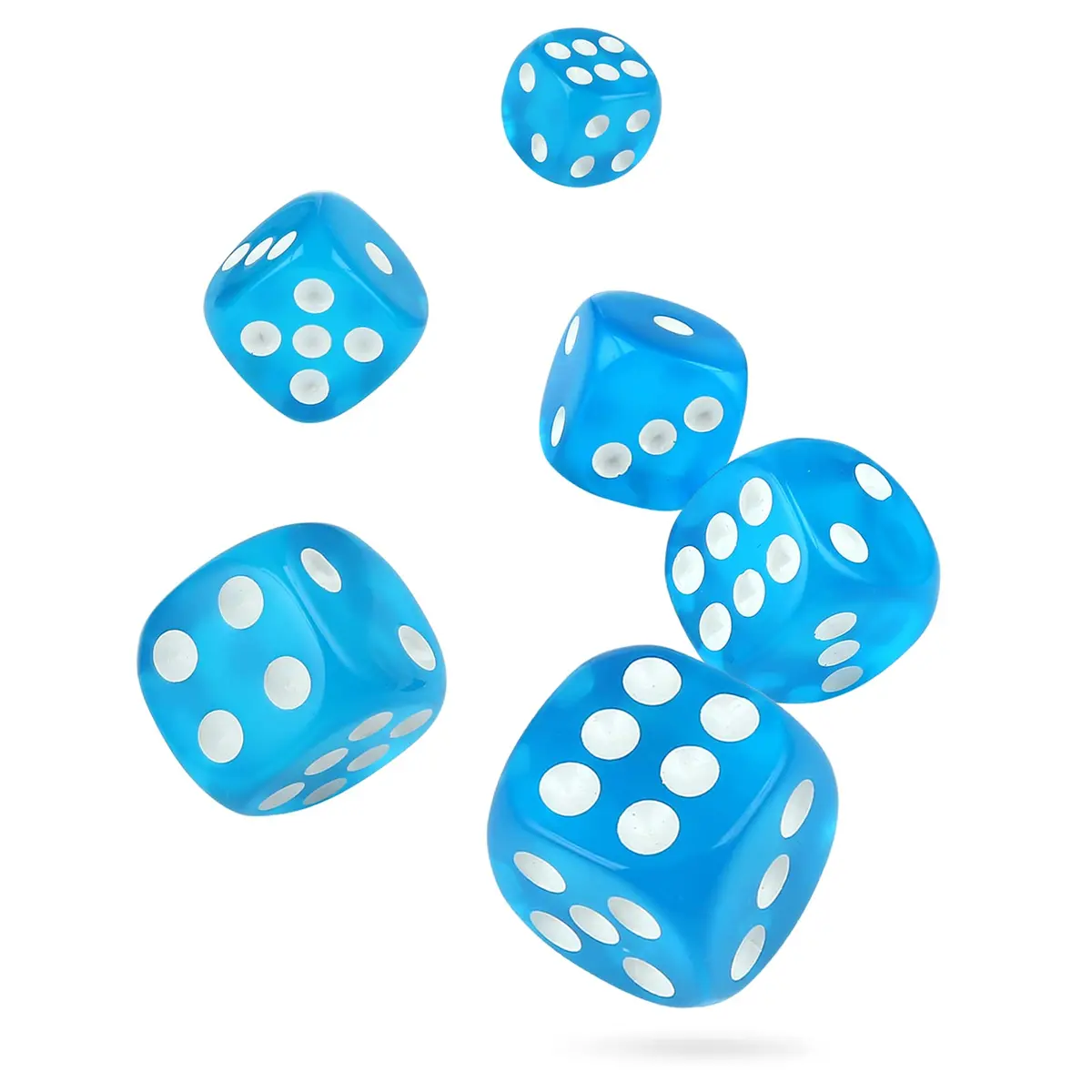 GWHOLE Leather Dice Cup with 10 Sky Blue Dice | Standard 16mm D6 for Tabletop Games - view 4