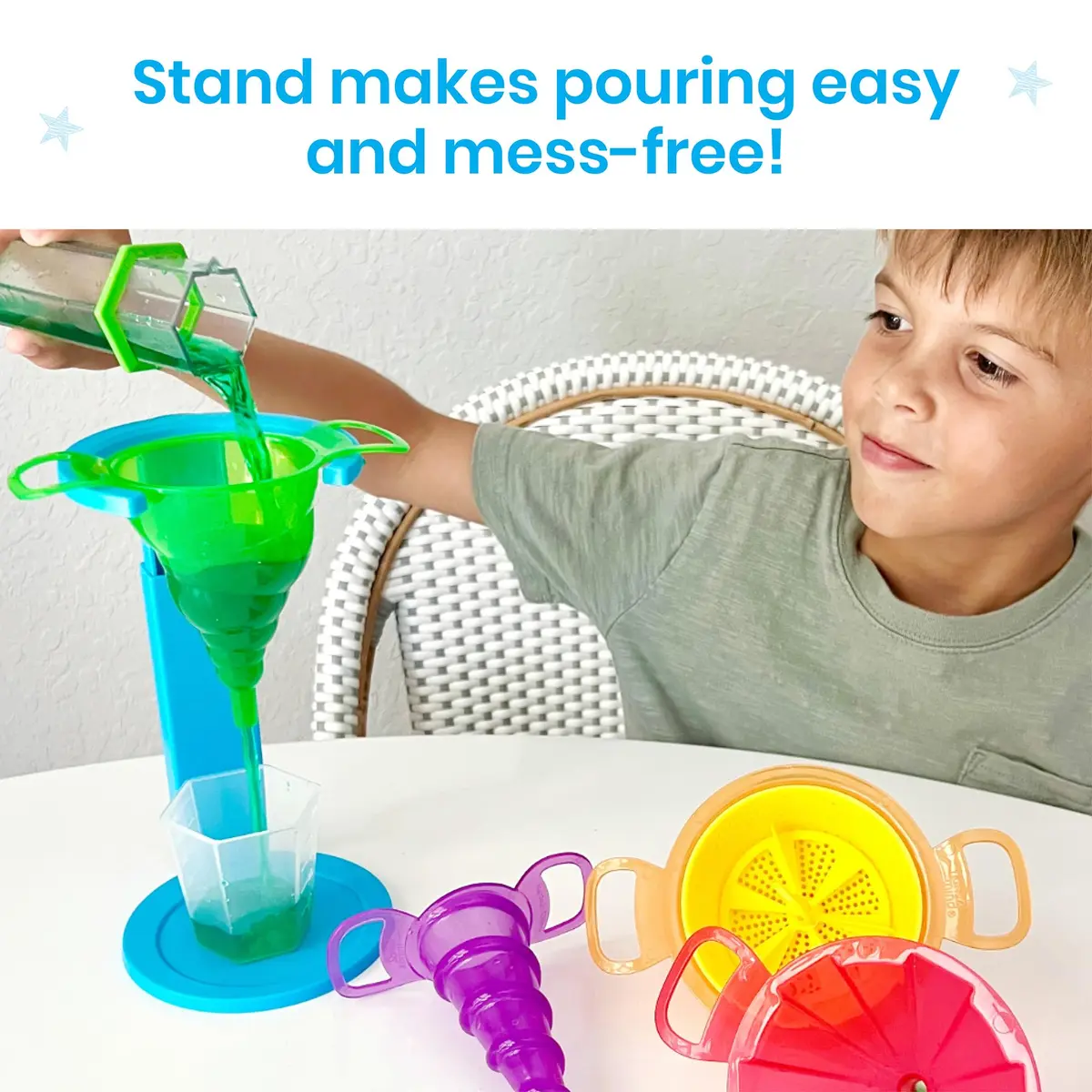 hand2mind Starter Science Funnels, 7 Pieces | Durable STEM Toys for Kids 3+ - view 4