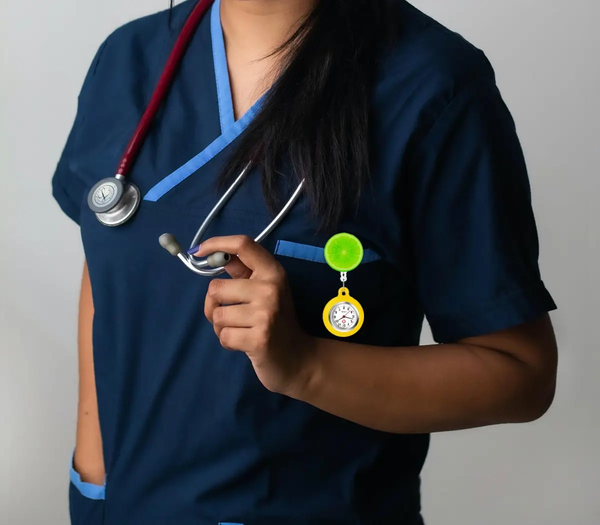 AGEN KGEN Yellow Lemon Nurse Watch | Retractable Clip-On Fob Watch for Nurses & Doctors - view 6