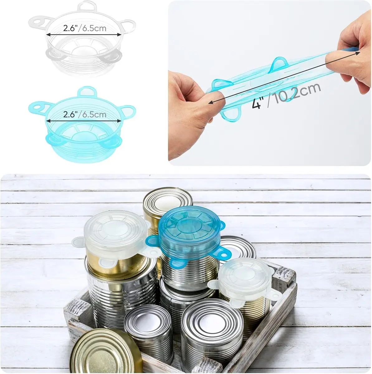 DAILY KISN Small Silicone Stretch Lids 12PCS | Reusable Food Covers for Jars & Bowls - view 5
