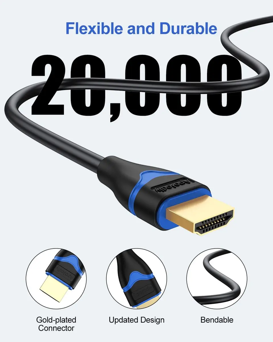 ApoJodly 4K HDMI Cables 3FT (0.91m) 10-Pack | High Speed 2.0 Cord for PS5, Monitors - view 6