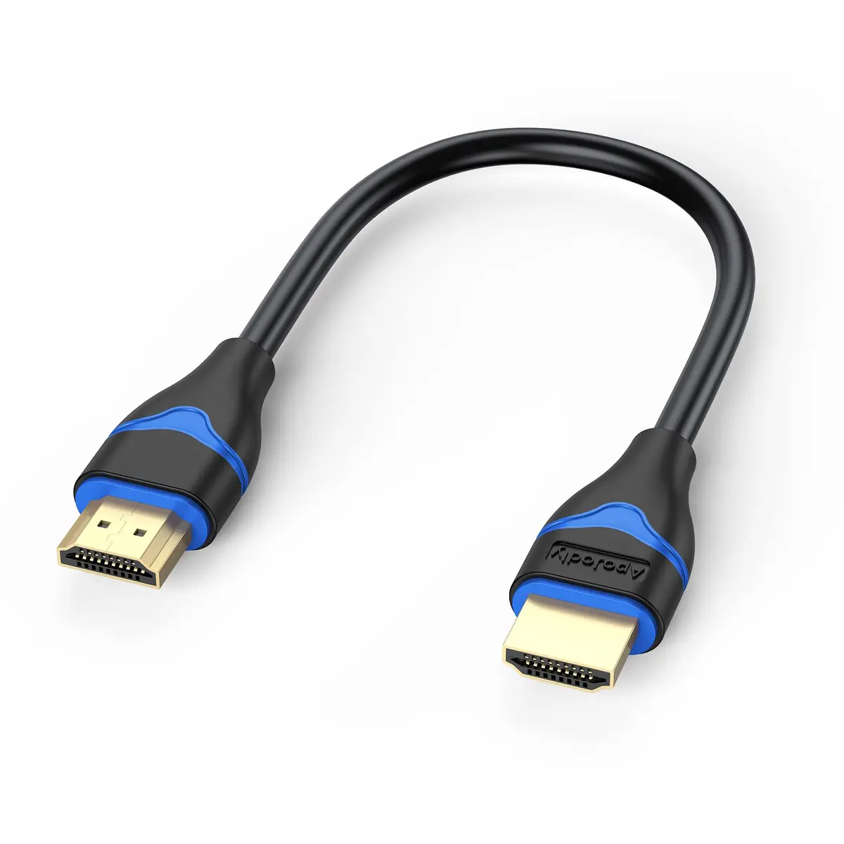 ApoJodly 6 inch HDMI Cable 15.24cm (0.5FT) | 4K 60Hz High Speed 2.0 Cord - main product image