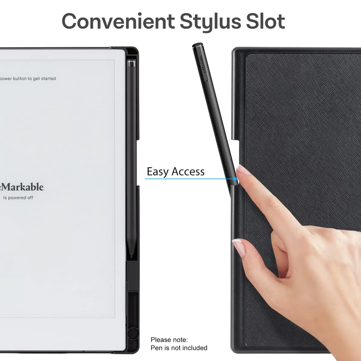 CoBak Stand Case for Remarkable 2 Paper Tablet 10.3" | Protective Folio with Hand Strap - view 2