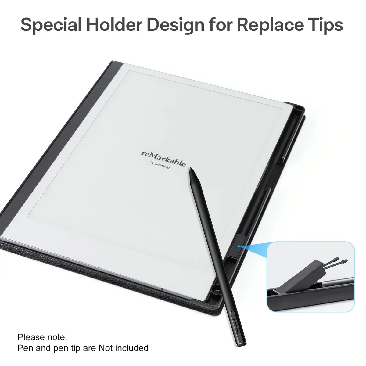 CoBak Stand Case for Remarkable 2 Paper Tablet 10.3" | Protective Folio with Hand Strap - view 3