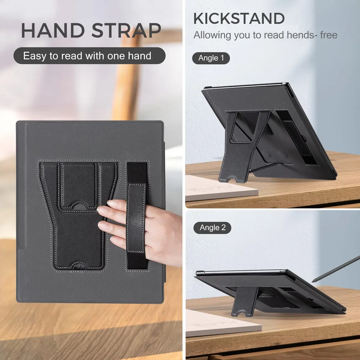 CoBak Stand Case for Remarkable 2 Paper Tablet 10.3" | Protective Folio with Hand Strap - view 4