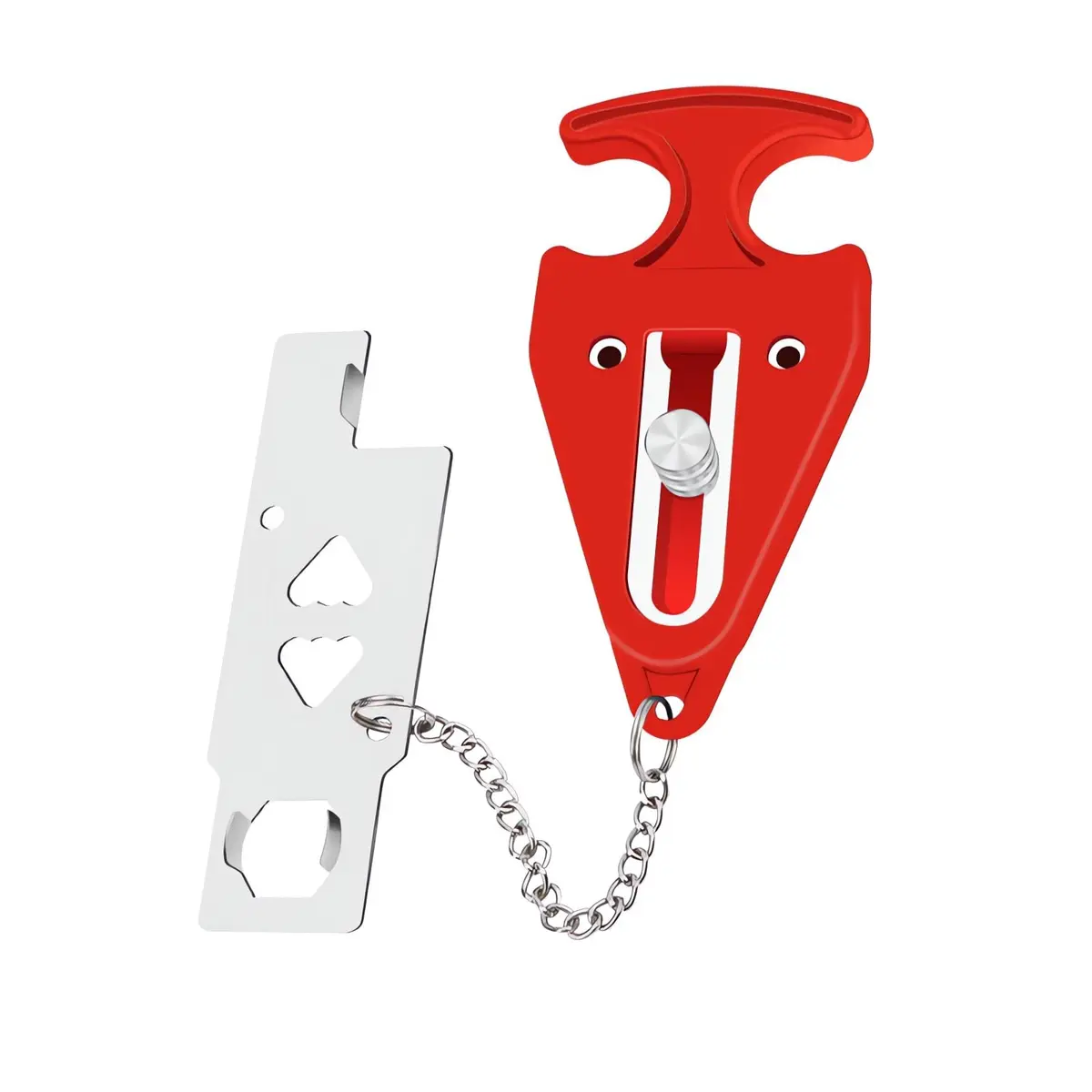 MIMIRACLE Portable Door Lock for Travel | No-Drill Hotel Security Lock, 1 Pack, Stainless Steel - main product image