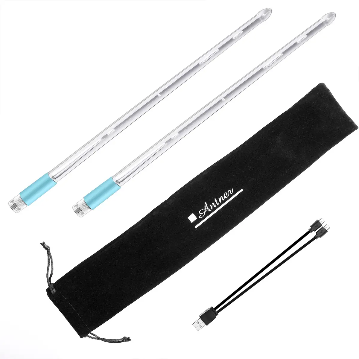 Antner Light Up Drum Sticks 15 Color Changing LED Drumsticks 15.7 oz (445 g) | Rechargeable & Durable - view 6